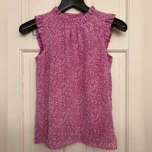 J. Crew Pink Patterned Sleeveless Blouse